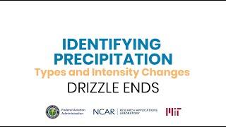 DRIZZLE ENDS: Identifying Precipitation Types and Intensity Changes