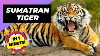 Sumatran Tiger - In 1 Minute!  One Of The Most Endangered Animals In The Wild | 1 Minute Animals