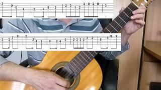 Guitar duet - Habanera from opera Carmen - Georges Bizet - Easy Guitar melody + TAB - Guitar lesson