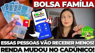 MUITOS VÃO PERDER o BOLSA FAMÍLIA ou RECEBER um VALOR MENOR! CADASTRO ÚNICO ESTÁ MUDANDO A RENDA!
