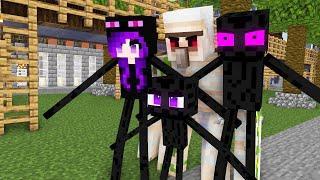 Monster School : STRONG ENDERMAN FAMILY - Minecraft Animation