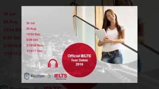 Official IELTS test dates at Barattson (2016 year)