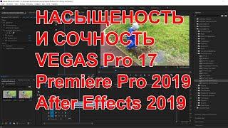 Как сделать видео насыщенным и сочным в Sony VEGAS Pro, After Effects, Premiere Pro