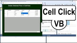 datagridview cell click event vb.net | Delete Selected row from gridview in vb.net | swift learn