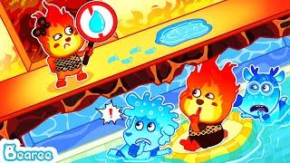  Bonnie Is Findding! | Fire Bearee Built Secret Room to Play with Water Friends | Bearee Kids Show