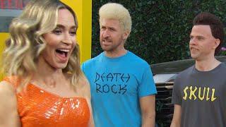 Ryan Gosling CRASHES Emily Blunt’s Interview as Beavis and Butt-Head