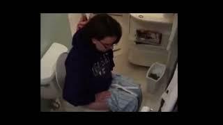 Classic Girl on Toilet Pooping and Farting #funny