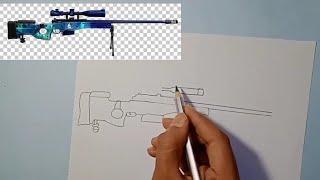 How to draw AWM / step by step drawing