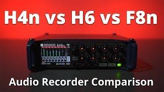 Zoom F8n vs. H6 and H4n Audio Recorders