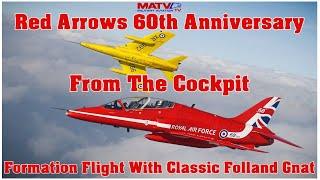 Red Arrows Fly Formation With Classic Folland Gnat From The Cockpit GoPro #redarrows #raf #riat