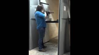 Bridgit at shooting range