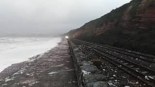 800 passing Dawlish sea wall (bad swear words naughty me)