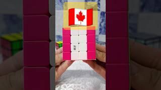 rubik's cube country flags/japan/brazil/canada#shorts #rubikscube #shortvideo #shortscube #cubing