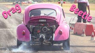 VW Beetle Drag Racing Vol.1 - Hills Race 2016 - Jump, actions, & Pure Sound!