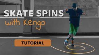 Learning Cross Spins with Kengo | Roller Skate Tutorial