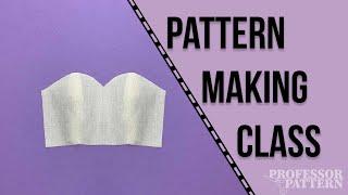 How to do a STRAPLESS Pattern - Pattern making for beginners ️Professor Pattern