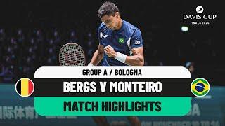 Zizou Bergs v Thiago Monteiro Highlights | Belgium v Brazil Davis Cup 2024 Finals Group Stage