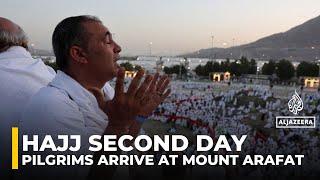Muslim pilgrims gather at Mount Arafat for the most sacred day of the Hajj pilgrimage