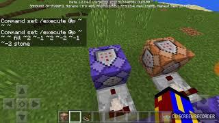 Minecraft PE how to make auto bridge using command block