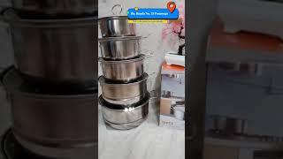 Panci Set High Pot Stainless Tutup Kaca  + Steamer 12 In 1