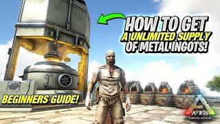 ARK Beginners Guide Series - How To Get Unlimited Metal Ingots!