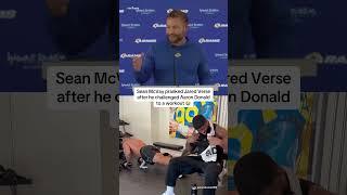 Sean McVay got jokes huh  #seanmcvay #aarondonald #jaredverse #larams #nflfunny #nfl