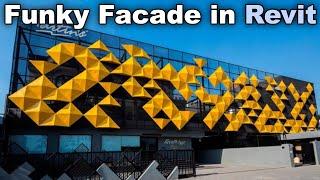 Funky Yellow Panel Facade in Revit Tutorial - Adaptive Component