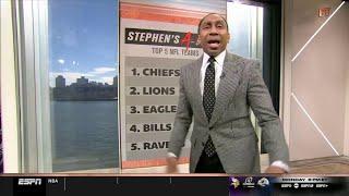 FIRST TAKE | Chiefs are best team in NFL - Stephen A. Smith Top 5 NFL Teams: #2 Lions #3 Eagles