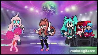 miku x monika x pinkie pie x cloud x gf and player harlem shake