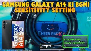 SAMSUNG GALAXY A14 KI BGMI SENSITIVITY SETTING || SAMSUNG GALAXY A14 KI PUBG SENSITIVITY SETTING