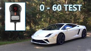 Sprint Booster 0 to 60 testing in my Lamborghini Gallardo LP 560-4 - with before and after results