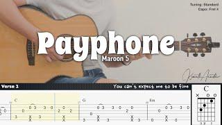 Payphone - Maroon 5 | Fingerstyle Guitar | TAB + Chords + Lyrics