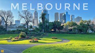 Melbourne Royal Botanic Gardens Walk | Melbourne Tram Tour | Australia Walking Tour 2023 4K