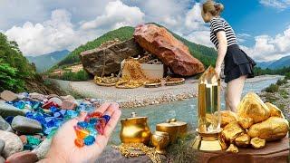 Hidden Gold and Diamond Treasures Near City! (Golden River Treasure)