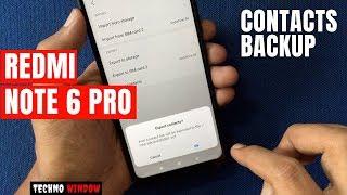 Xiaomi Redmi Note 6 Pro | How To Export/Backup Contacts