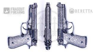 Laser Engraved Beretta 92FS Scroll Build by Fragout Firearms