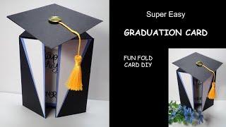 Easy DIY Graduation Card - Fun Fold Cards - How to Make A Card - Card Making Tutorial