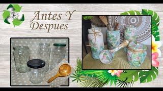 IDEAS CON FRASCOS DE CRISTAL/ MANUALIDADES/HAZLO TU MISMO/ DIY/RECICLA