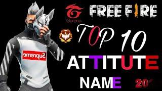 2023 Top 10 Best Attitute Name || Free Fire Attitude Name Style || Garena Free Fire