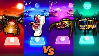 Choo Choo Charles Vs Toilet Monster Vs Car Eater Vs Bus Eater | Tiles Hop