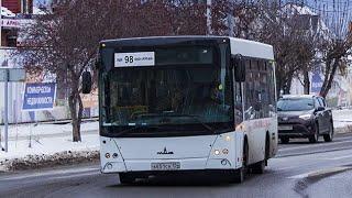 Поездка на автобусе МАЗ - 206.085 по маршруту 98 (гос а651са 124) г.Красноярск.