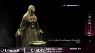 The Elder Scrolls V: Skyrim (Any%) in 40:52 by Fivexual - Hekathon