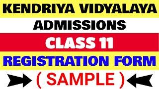 Kendriya Vidyalaya Admission / Central School Admission 2021-22/ KV  Admission Form Sample | KVS