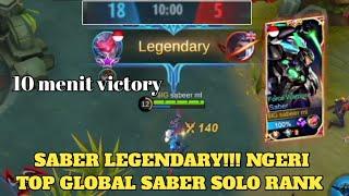 SOLO RANK SABER NGEJAR TOP 1 GLOBAL - mobile legends