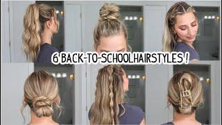 6 EASY & TRENDY BACK TO SCHOOL HAIRSTYLES 2023! Long, Medium, & Short Hairstyles|