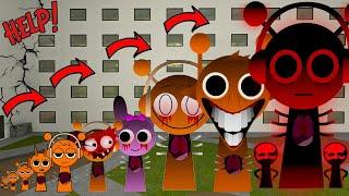 All the Sizes Of Nightmare Sprunki Oren and Simon want me to help them in Gmod