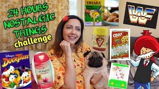 Using Only NOSTALGIC THINGS  24 Hours Challenge | Garima’s Good Life