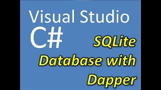 C# SQLite Database with Dapper