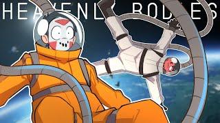 Funny Space Game - Heavenly Bodies Co-op Funny Moments! With Cartoonz