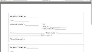 How to Write a Monthly Rental Receipt Form | PDF Template